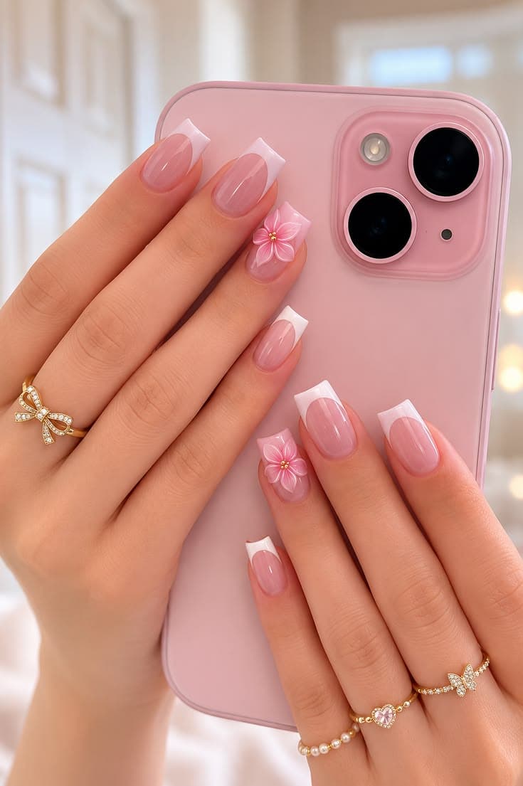 Square Pink French Tip Nails: Styles, Shades & How to Choose Your Look