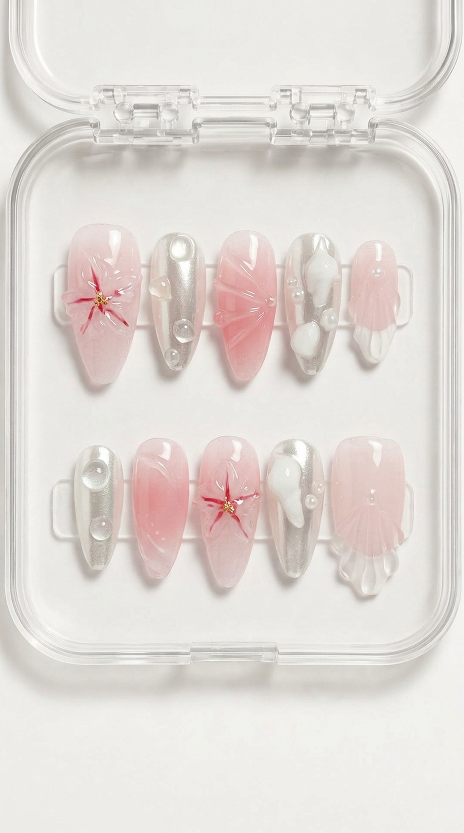 Blue Starfish Beach Press-On Nails
