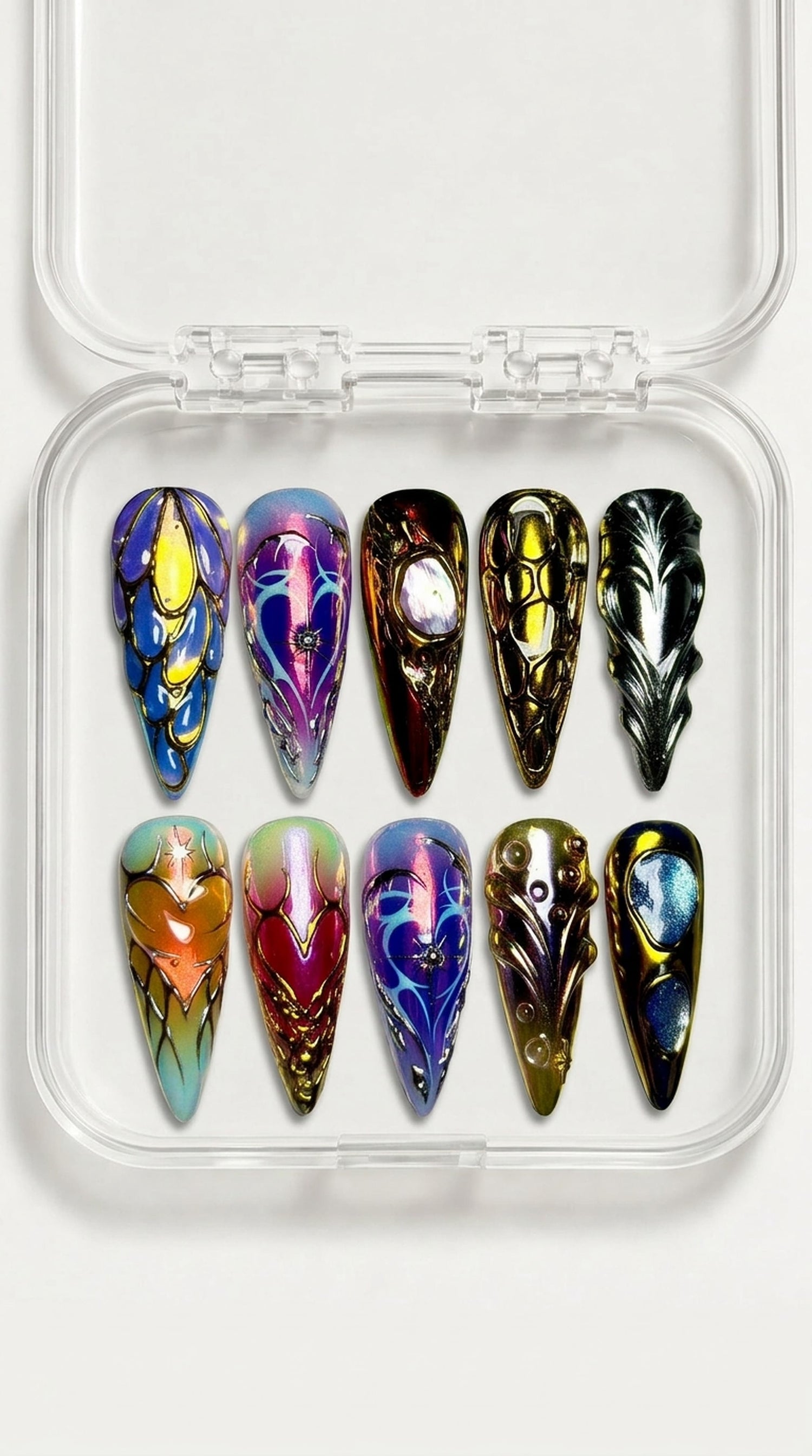 Neo Chrome Galaxy Nails