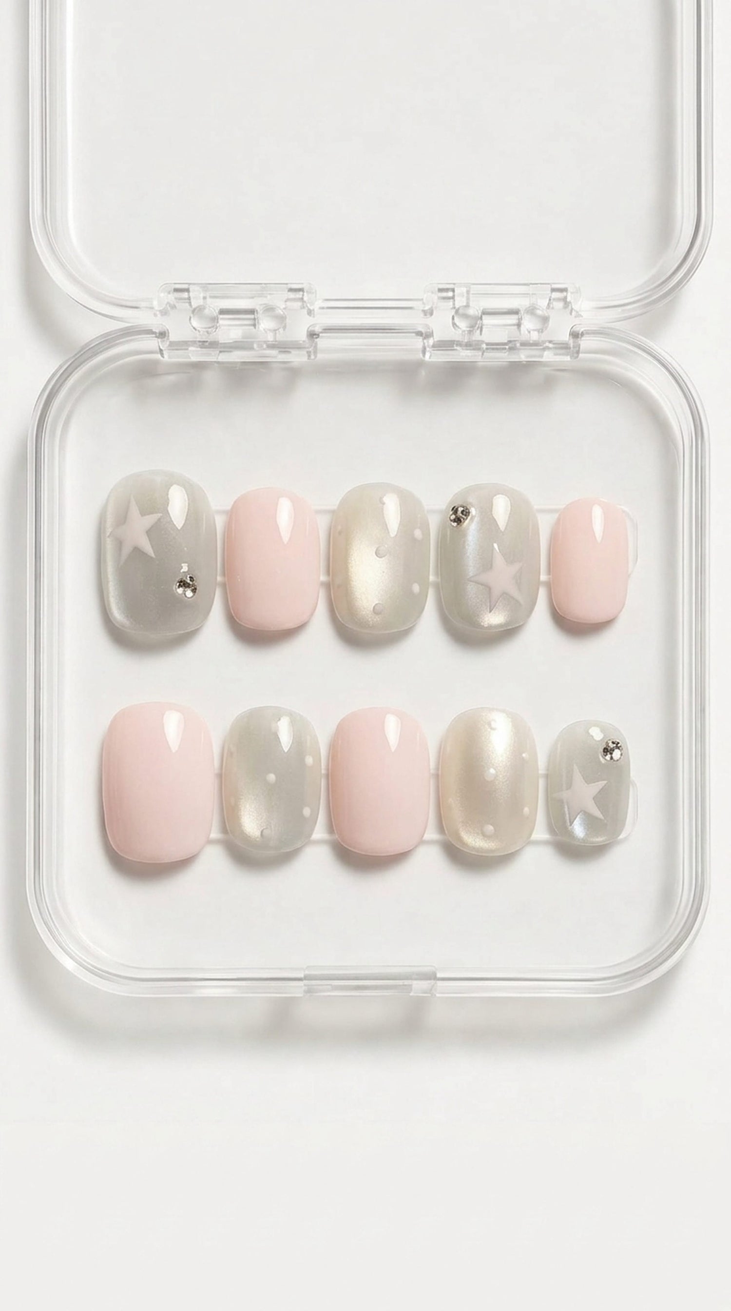 Blush Pearl Star Press-On Nails