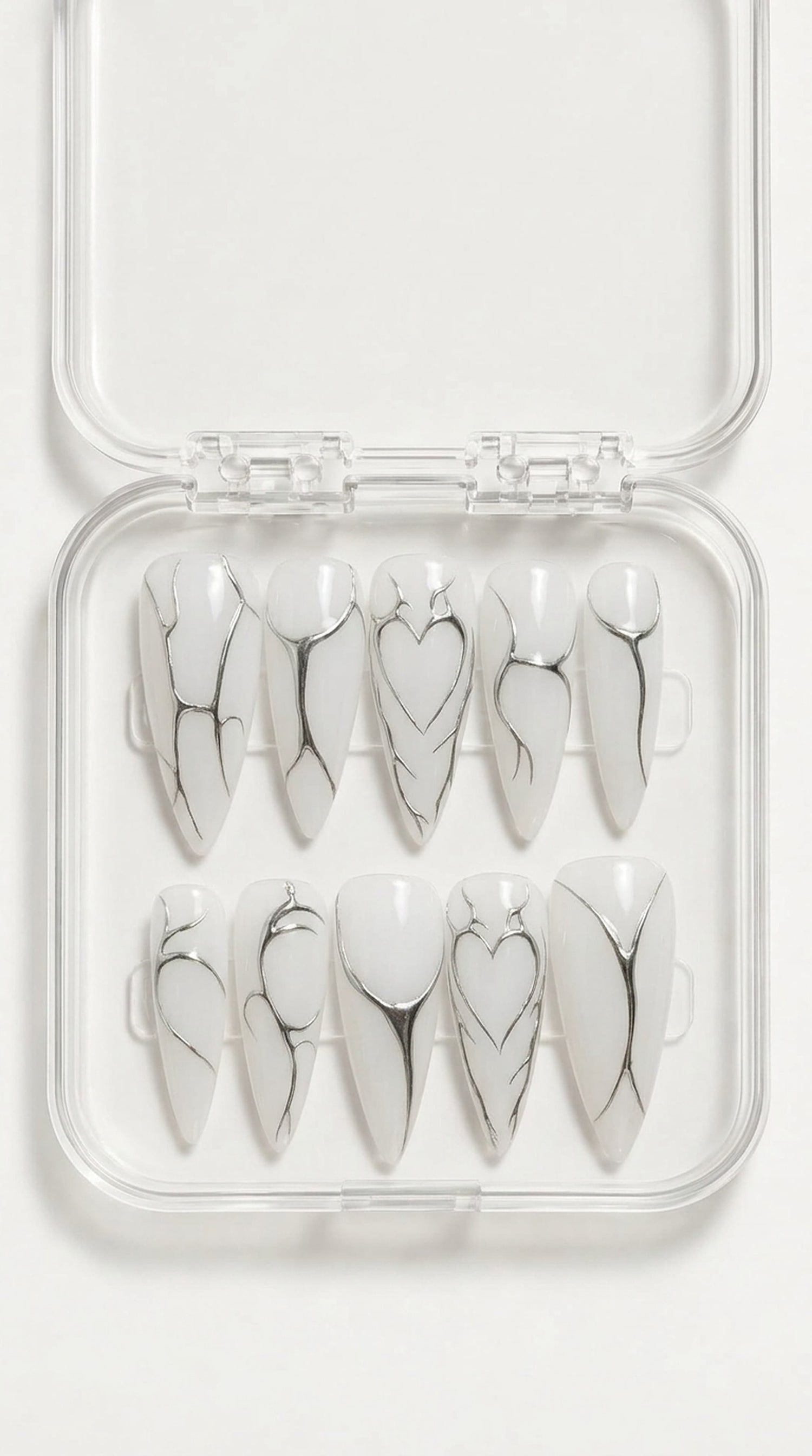Pearl White Coquette Nails