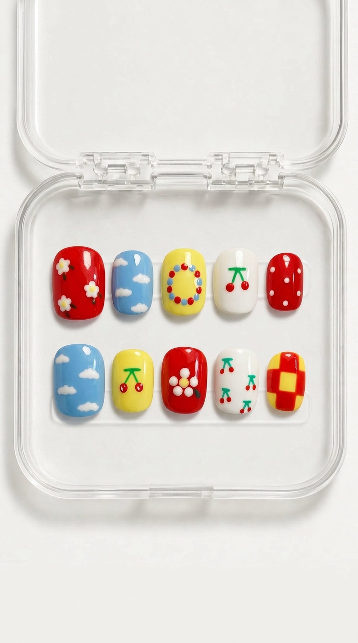 Cherry Sky Cute Press-On Nails