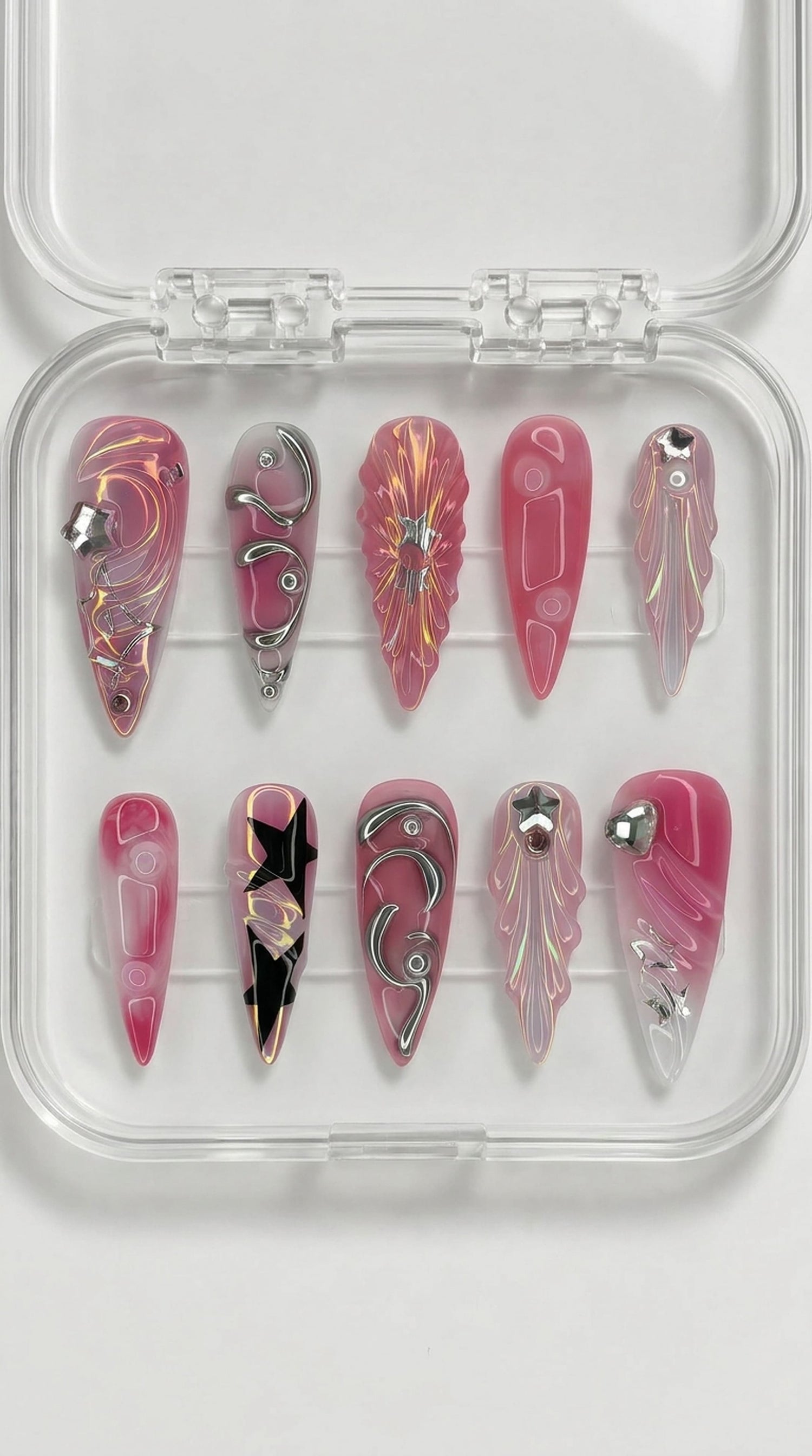 Pink Y2K Charm Press-On Nails