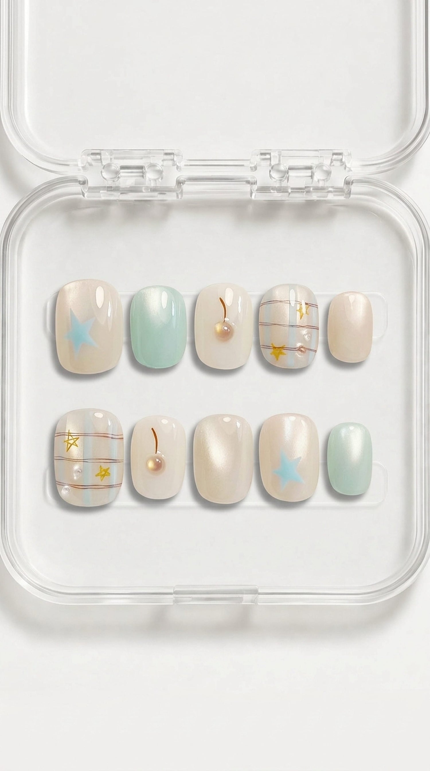 Gold Minimal Short Press-On Nails
