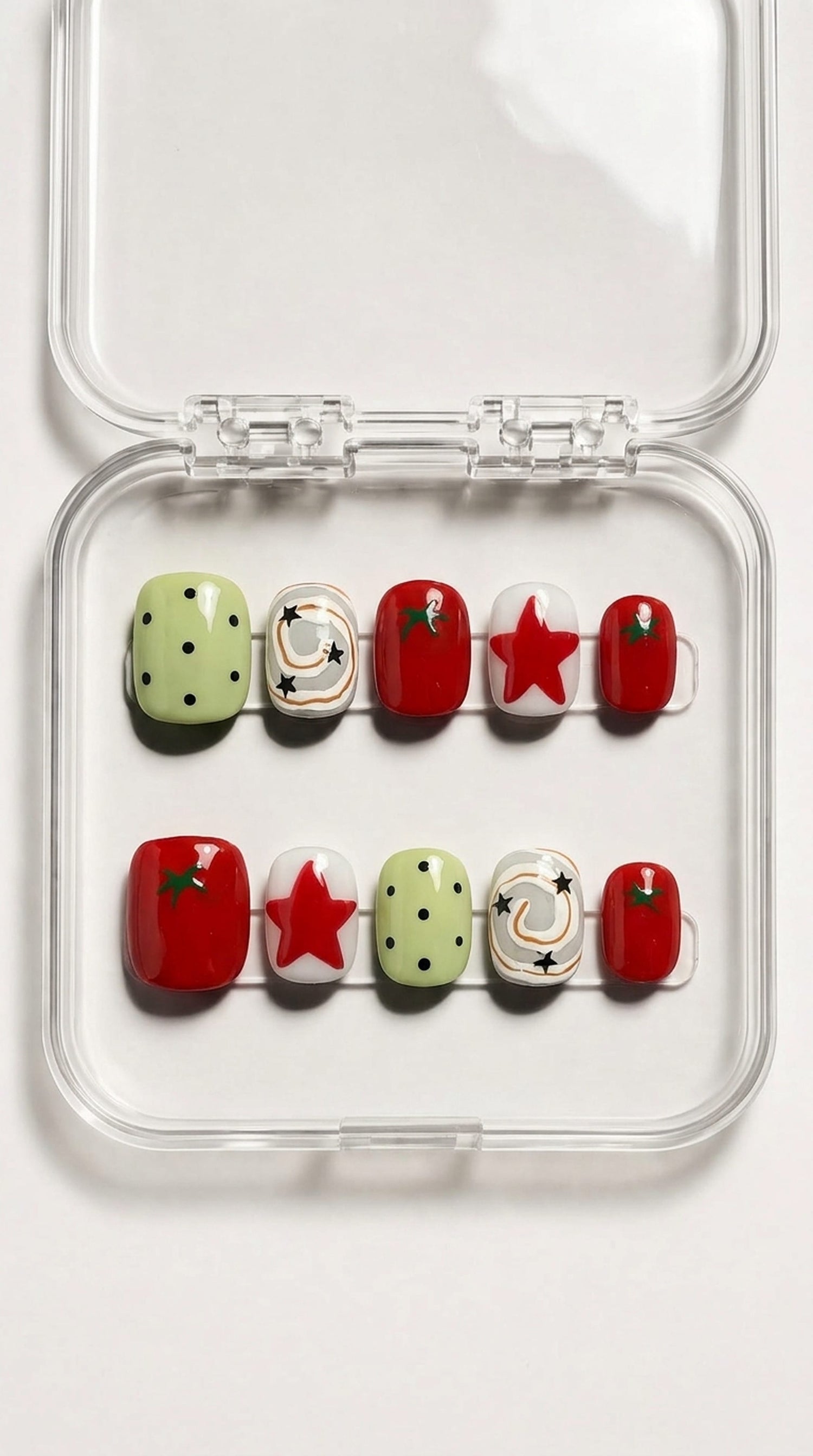 Color Pop Star Short Press-On Nails