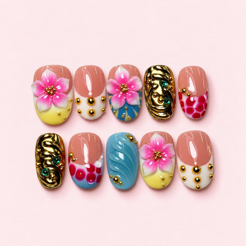 Blossom Pop Short Press-On Nails | MUOI