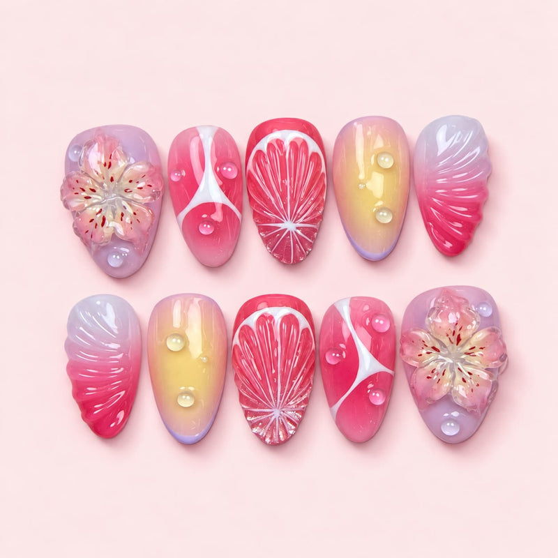Blush Lily Short Almond Press-On Nails | MUOI