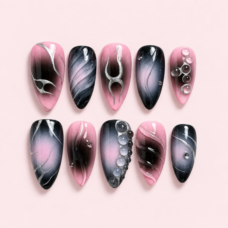 Dusty Rose Smoke Almond Press-On Nails