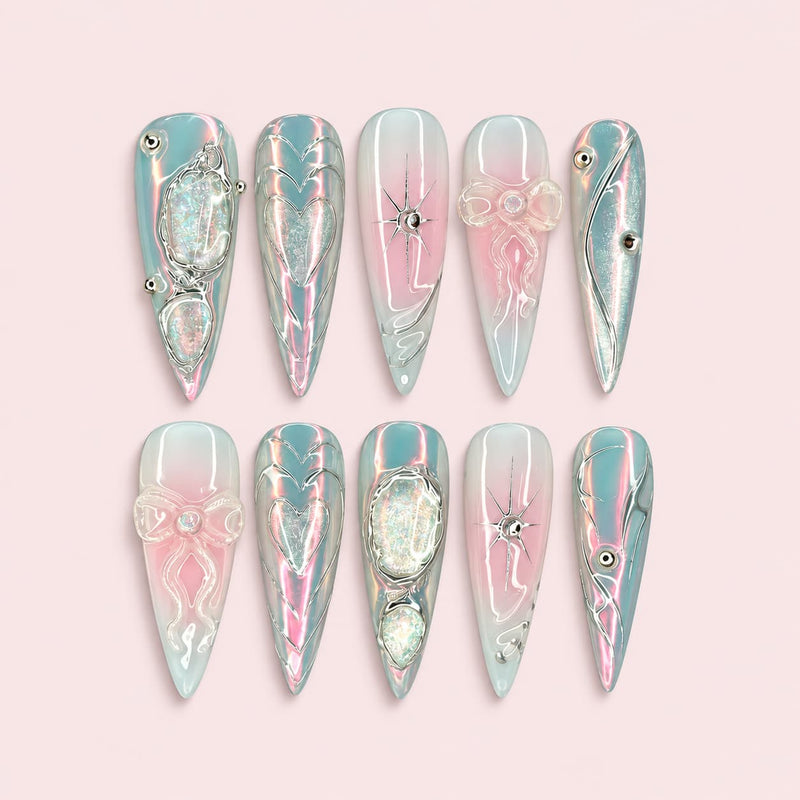 Coquette Aurora Stiletto Press-On Nails