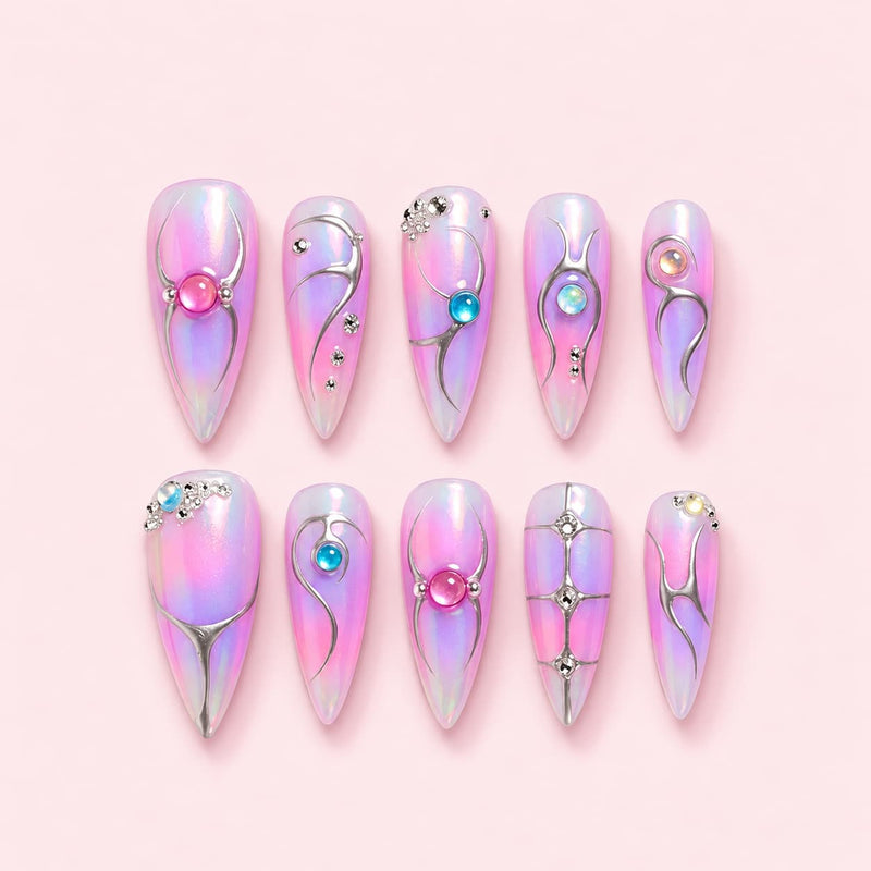 Fairy Gem Stiletto Press-On Nails