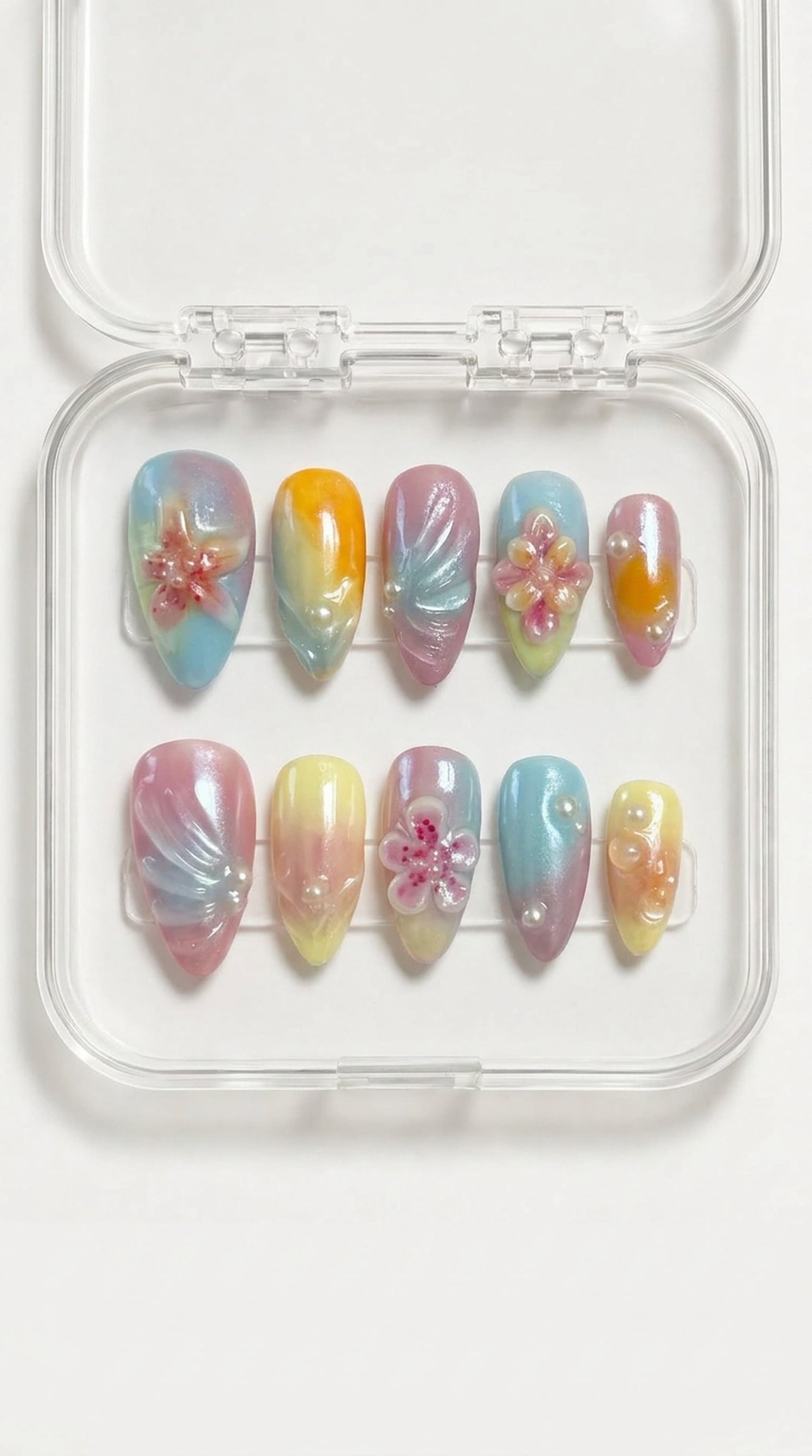 Tropical Candy Aura Summer Nails