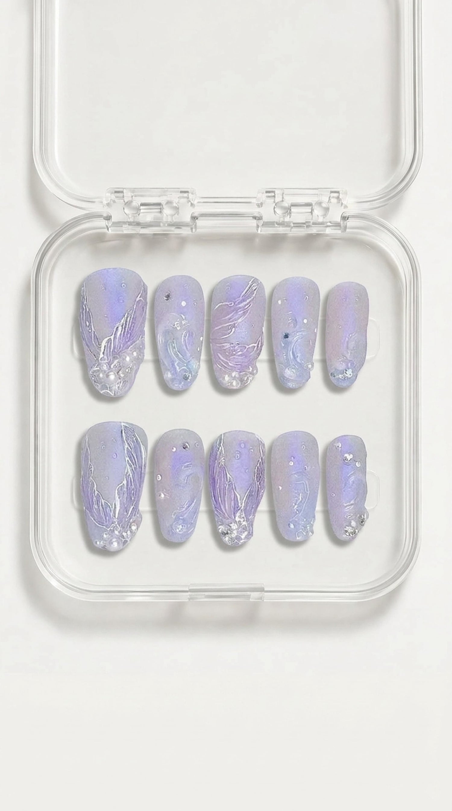 Lavender Pearl Summer Press-On Nails