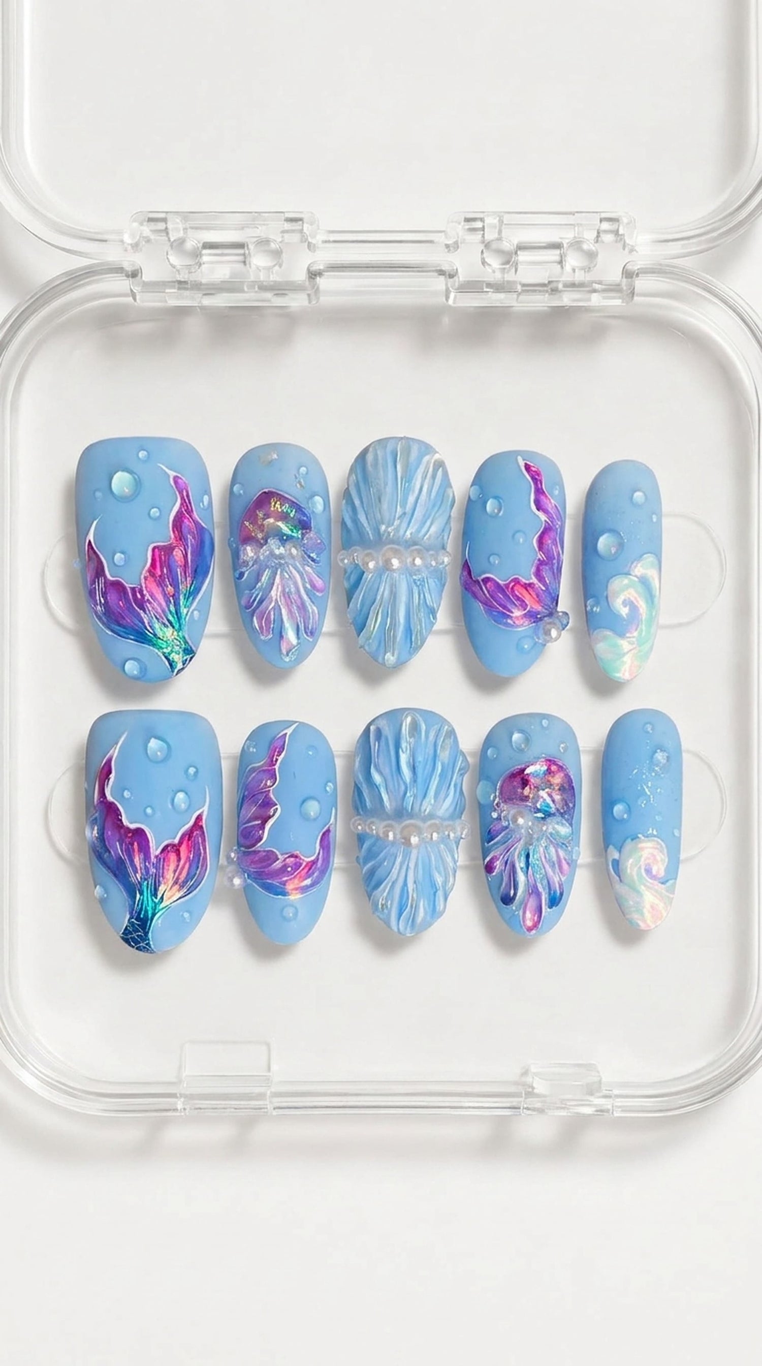 Mermaid Ocean Summer Press-On Nails