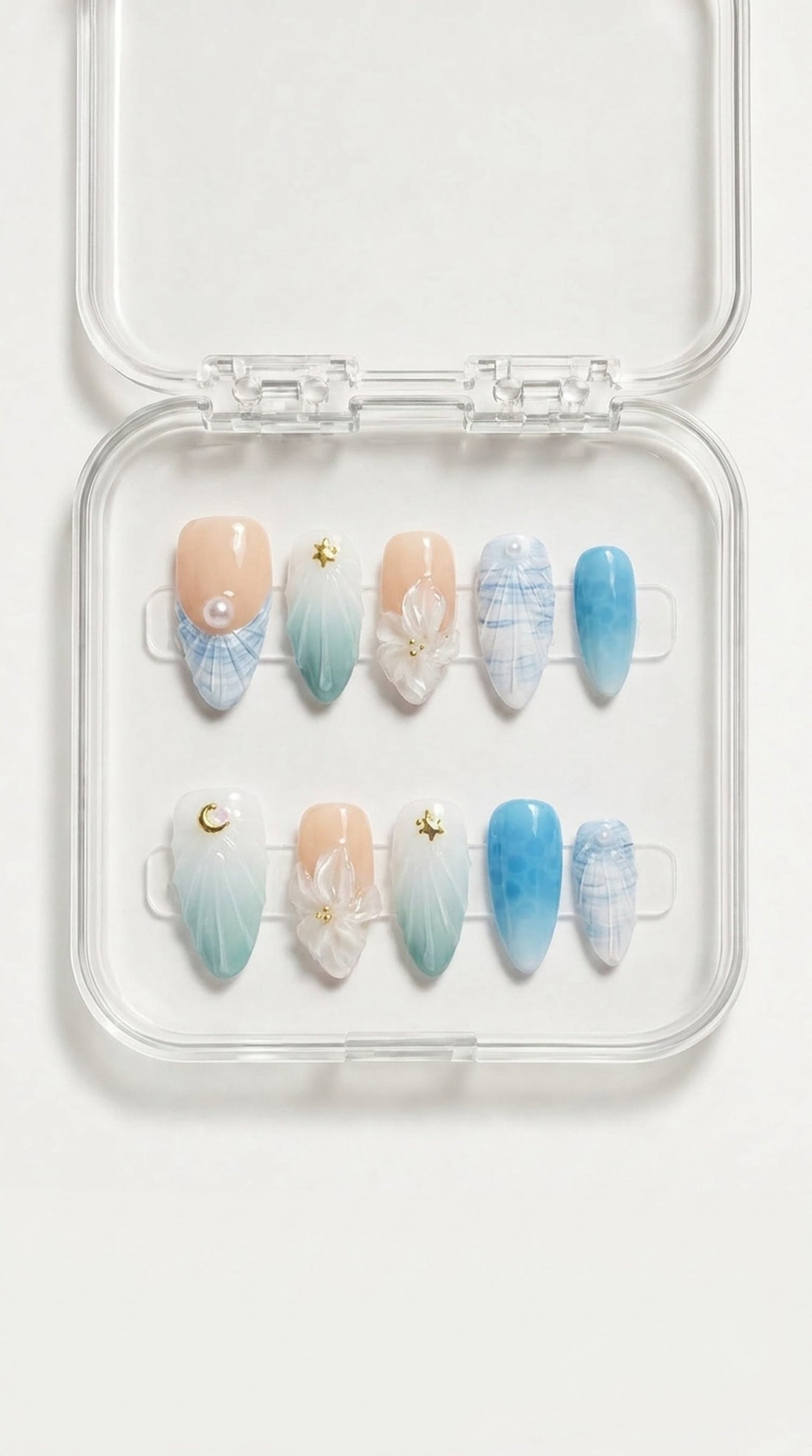 Mermaid Shell French Press-On Nails