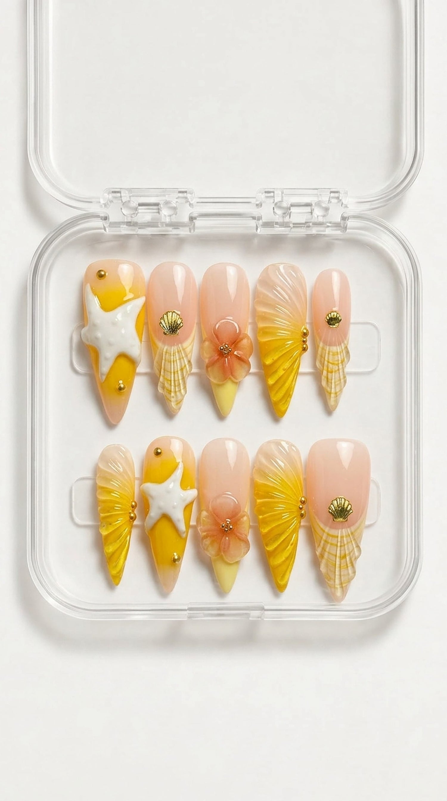 Tropical Sunset Beach Summer Nails