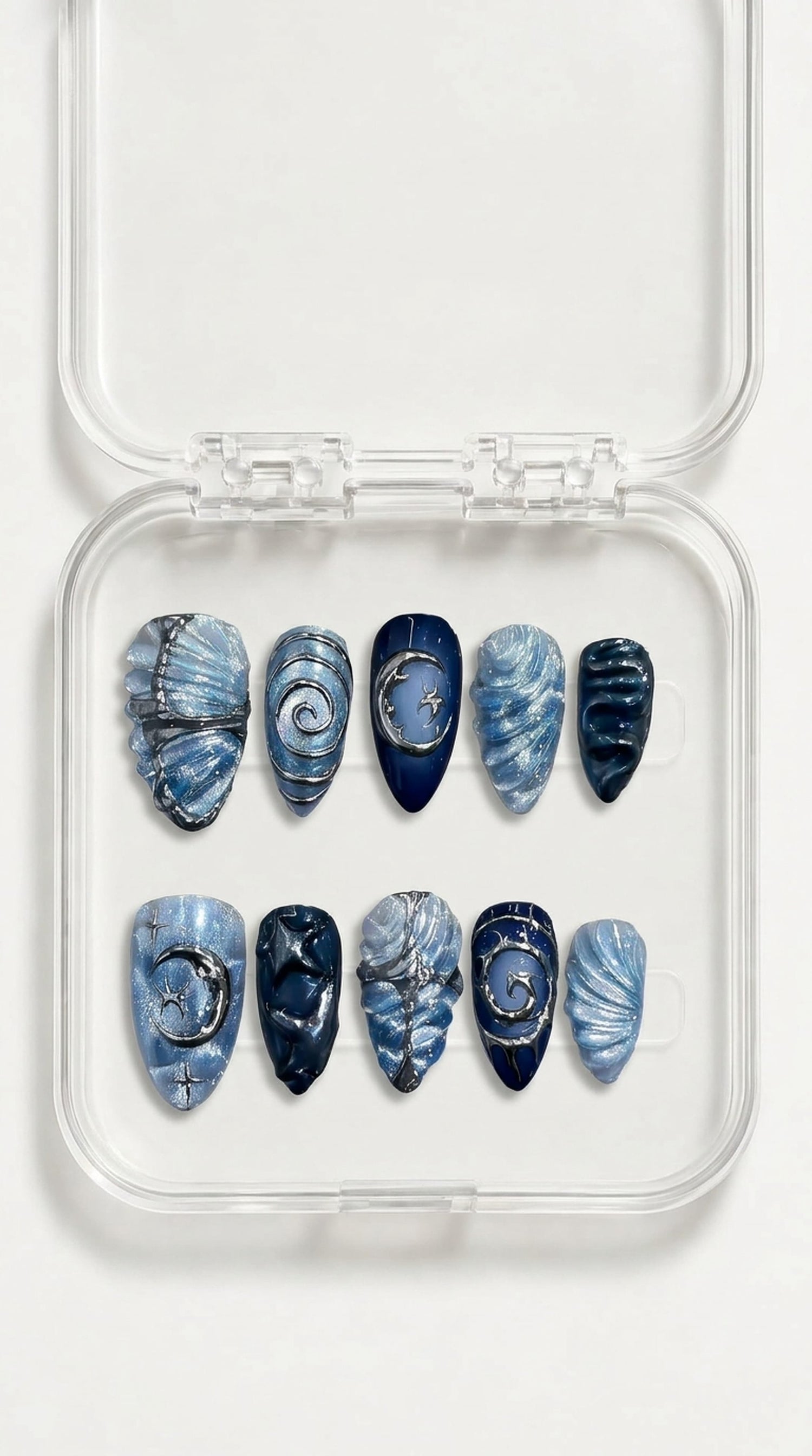 Celestial Ocean Sculpted Press-On Nails